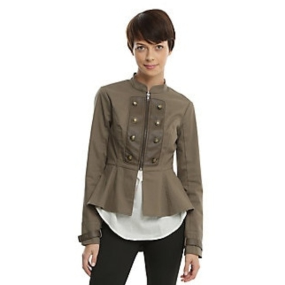 Hot Topic Jackets & Blazers - Peter pan peplum military style jacket